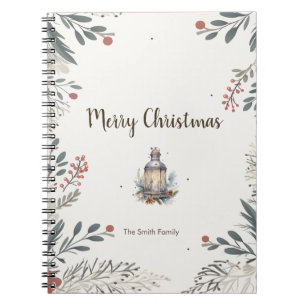Christmas Watercolour Greetings Notebook