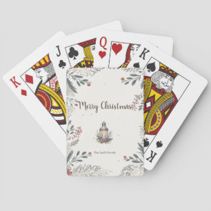 Christmas Watercolour Greetings Playing Cards