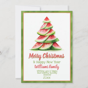 Christmas Watermelon Tree Invitation