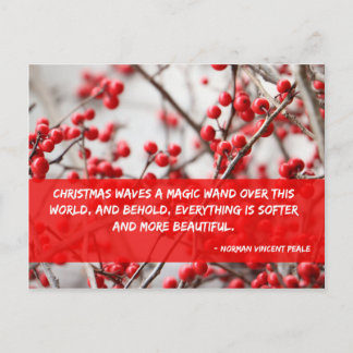 Christmas Waves a Magic Wand Postcard