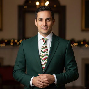 Christmas waves and snowflakes  tie