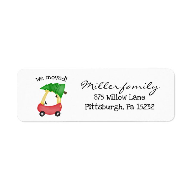 Christmas / We moved! Return address label (Front)