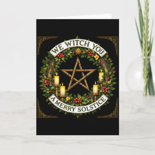 Christmas We Witch You Merry Winter Solstice Happy Card