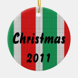 Christmas Weave Ceramic Tree Decoration