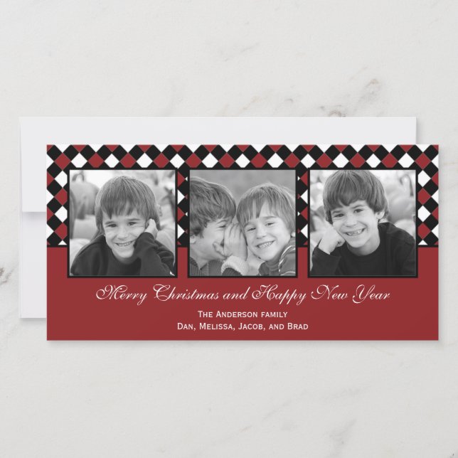 Christmas Weaves Holiday Photo Card (Front)