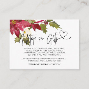 Christmas Wedding A Note on Gifts Wishing Well Enclosure Card