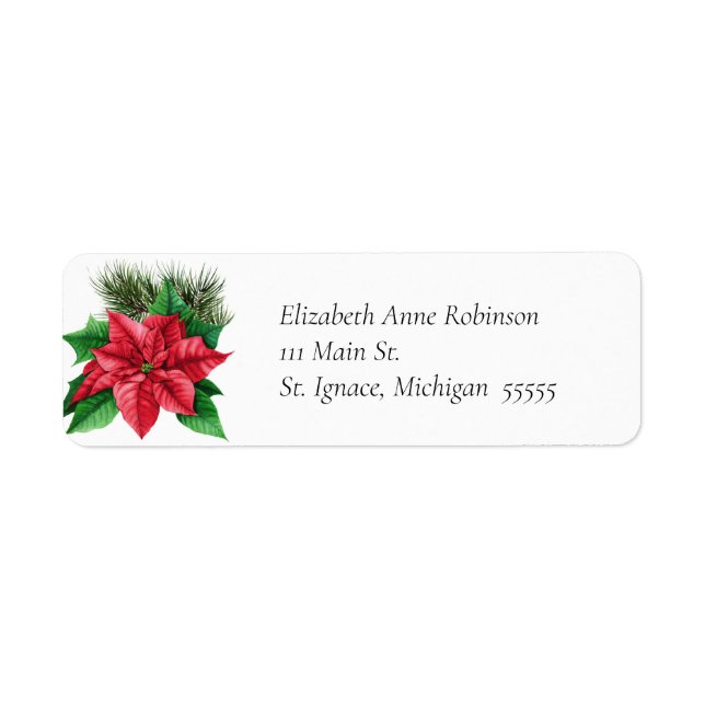 Christmas Wedding Address Label (Front)