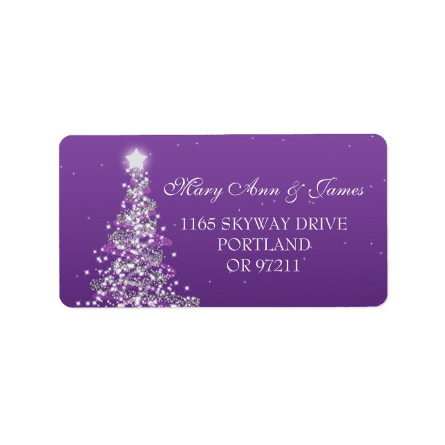 Christmas Wedding Address Purple Label (Front)