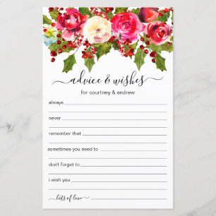 Christmas Wedding Advice and Wishes