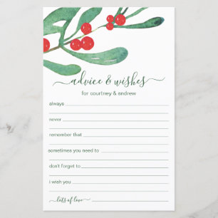 Christmas Wedding Advice and Wishes