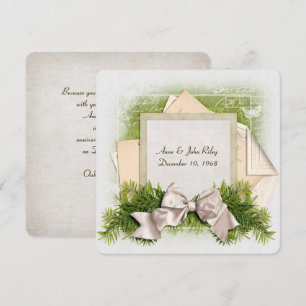 Christmas wedding anniversary dinner party invitation