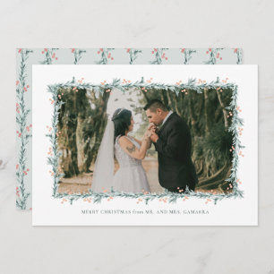 Christmas Wedding Announcement Photo Card