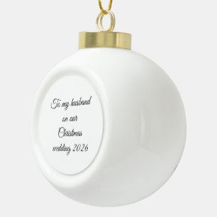 Christmas wedding ceramic ball christmas ornament