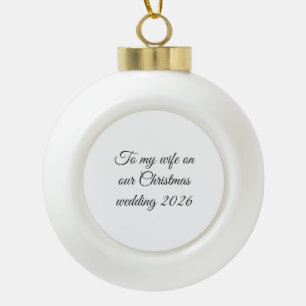 Christmas wedding ceramic ball christmas ornament