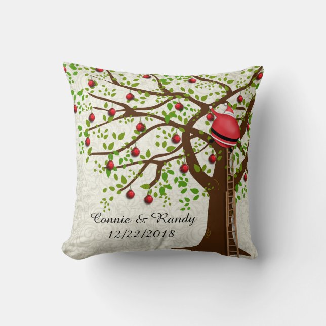 Christmas Wedding Christmas Pillow (Front)