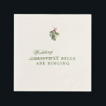 Christmas Wedding Cocktail Napkins<br><div class="desc">Wedding bells are ringing this Christmas! The gift of attention to detail at cocktail hour and your reception will have guests charmed.</div>