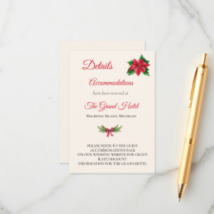 Christmas Wedding Details Enclosure Card