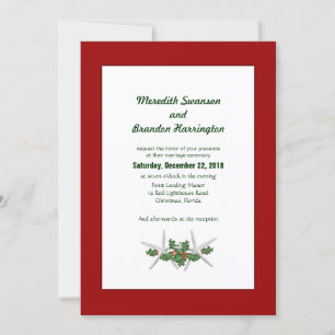Christmas Wedding in Tropics Custom Invitations