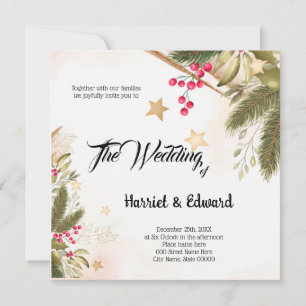Christmas Wedding Invitation