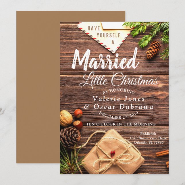 Christmas Wedding Invitation (Front/Back)