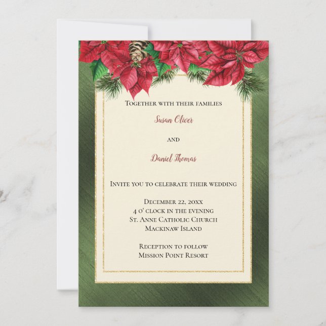 Christmas Wedding Invitation (Front)
