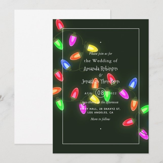 Christmas Wedding Invitation (Front/Back)