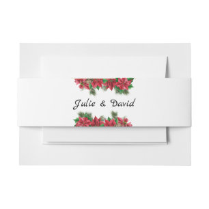 Christmas Wedding Invitation Belly Band