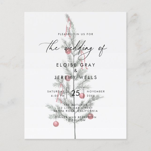 Christmas Wedding Invitation Flyer (Front)