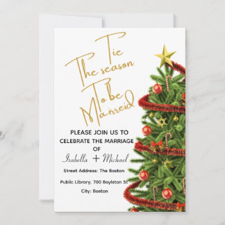 Christmas Wedding Invitation,Winter Wedding Invitation