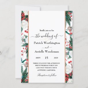 Christmas wedding invitations