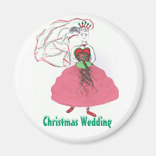 Christmas Wedding Magnet