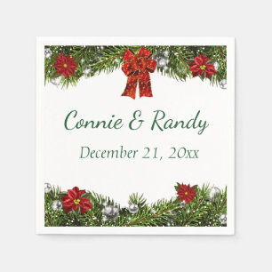 Christmas Wedding Napkins