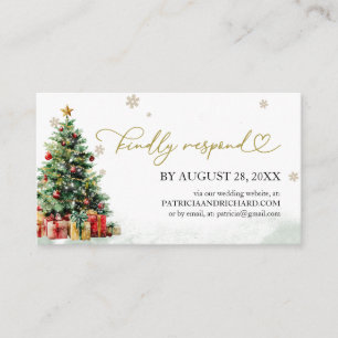 Christmas Wedding Online RSVP Enclosure Card