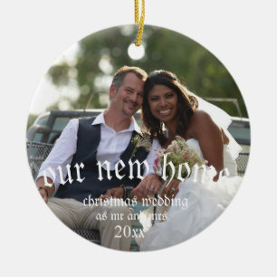 christmas wedding,our first married,christmas 2020 ceramic tree decoration