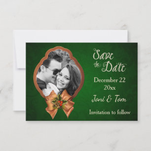 Christmas Wedding Photo Save the Date