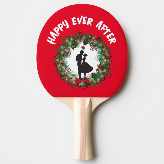  CHRISTMAS WEDDING PING PONG PADDLE (Front)