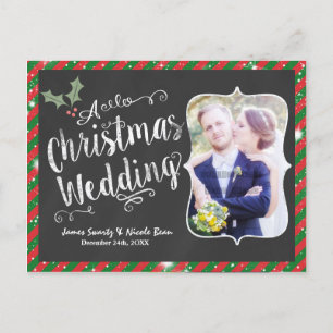 CHRISTMAS WEDDING Postcard Chalk Photo Card