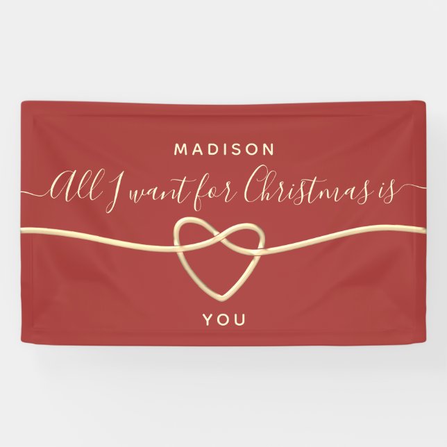 Christmas Wedding Proposal Banner (Horizontal)