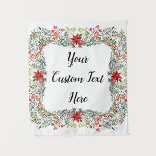 Christmas Wedding Reception Backdrop Photo Booth Tapestry