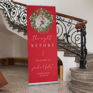 Christmas Wedding Rehearsal Dinner Welcome Retractable Banner