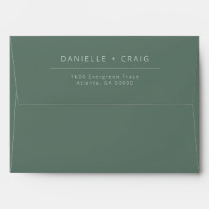 Christmas Wedding Return Address Envelope