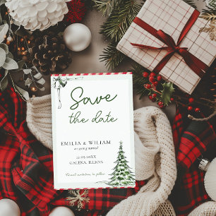 Christmas Wedding Save the Date Photo Card