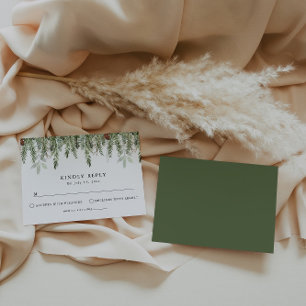 Christmas Wedding Stationery   Holiday Wedding  RSVP Card