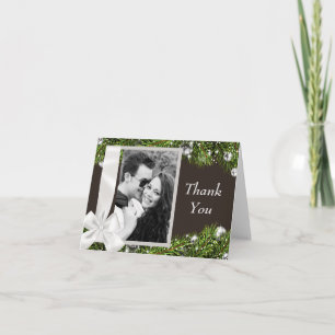 Christmas Wedding Thank You Card