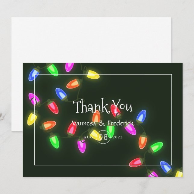 Christmas Wedding Thank You Card (Front/Back)