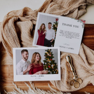 Christmas Wedding Thank You Card