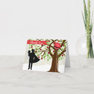 Christmas Wedding Thank You Card