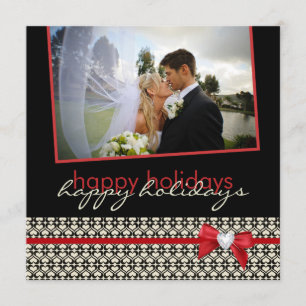 Christmas Wedding Thank You Photo Card