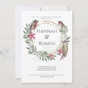 Christmas wedding themed invitation