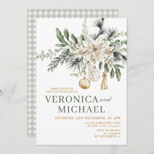 Christmas Wedding Tis the Season to Be Married Invitation